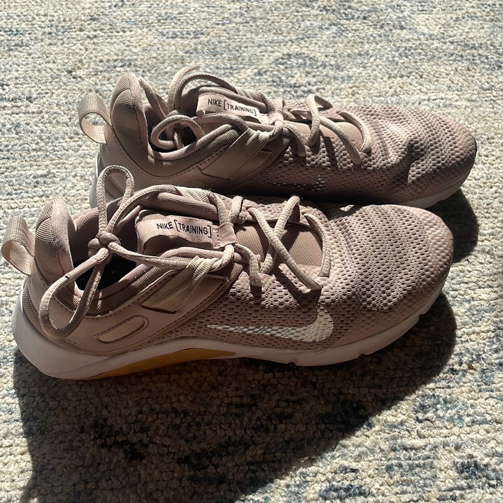 Nike rose gold shoes